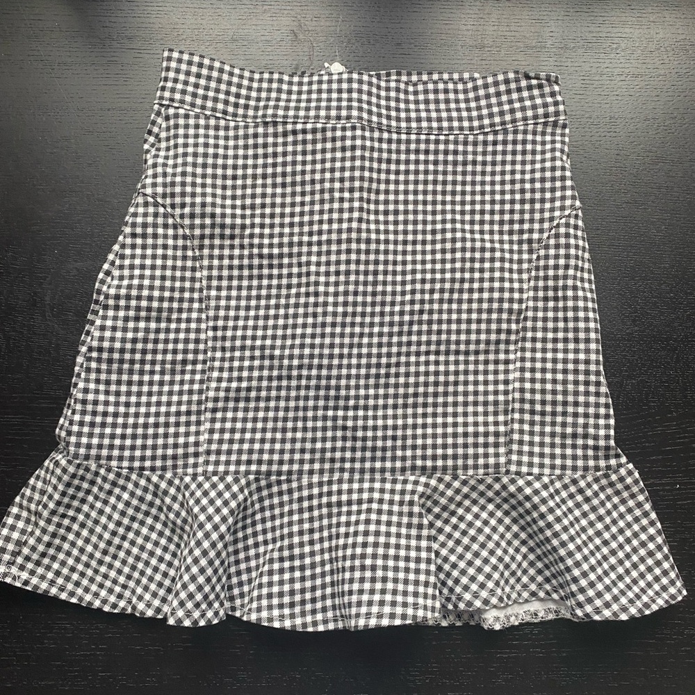 B&W Checkered Skirt